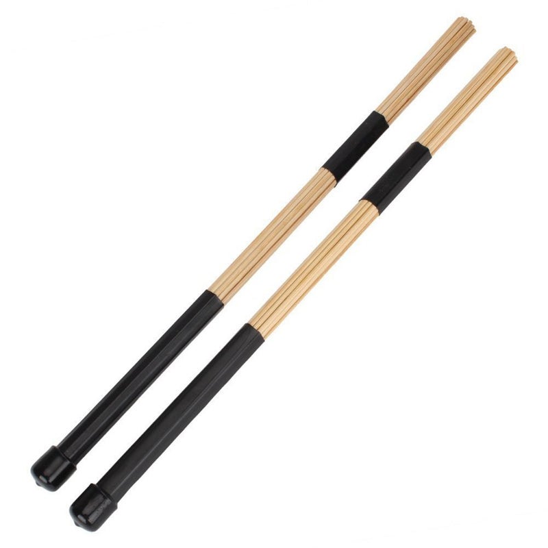 Tinksky Jazz Drum Rod Brushes Sticks Made of Bamboo for Jazz Folk Music (Black) - Image 3